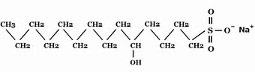 オレフィン(C14-16)スルホン酸Na構造図