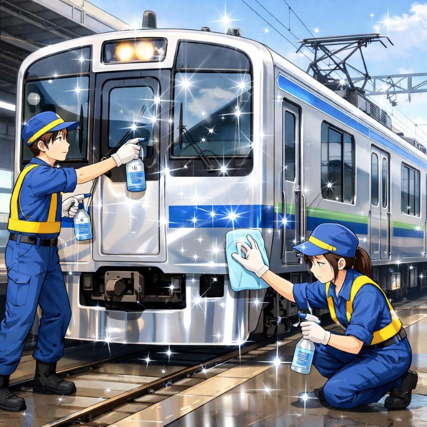 鉄道車の清掃