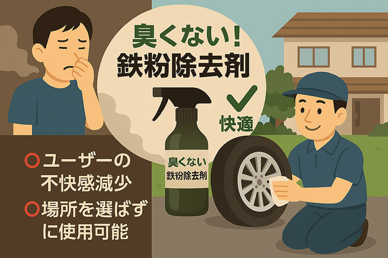 臭くない鉄粉除去剤