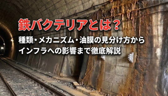 鉄バクテリアとは？種類・メカニズム・油膜の見分け方からインフラへの影響まで徹底解説