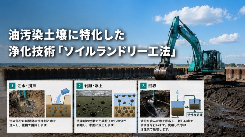 土壌汚染対策の費用削減にも繋がる「ソイルランドリー工法」